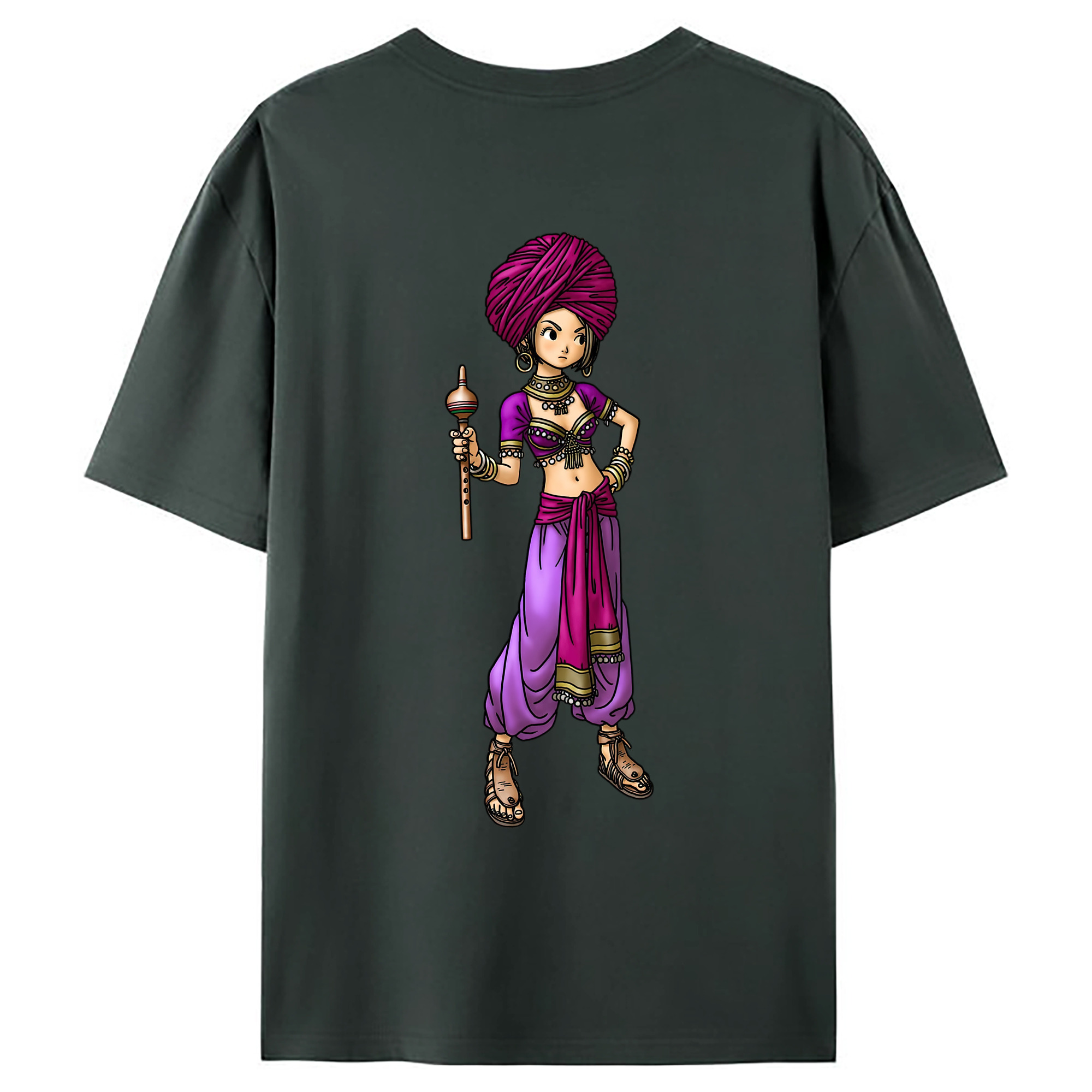 （画像用） ドラゴンクエスト Doragon Kuesuto Dragon Quest 綿100％ メンズ半袖Tシャツ（バックプリント） 通気性